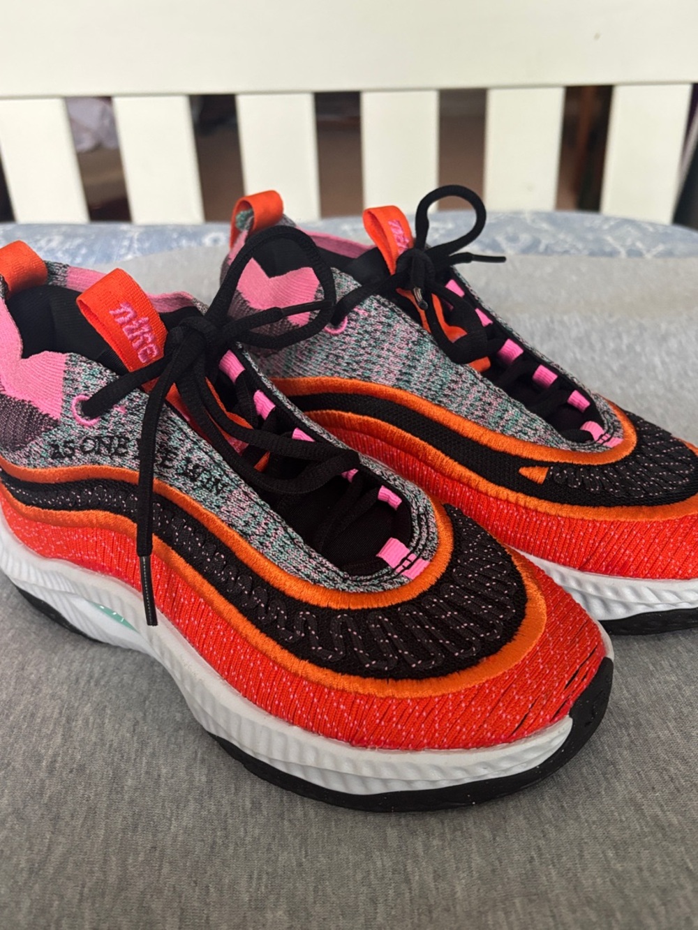 Nike Kids Cosmic Unity Orange & Pink Knit Lightweight Sneakers